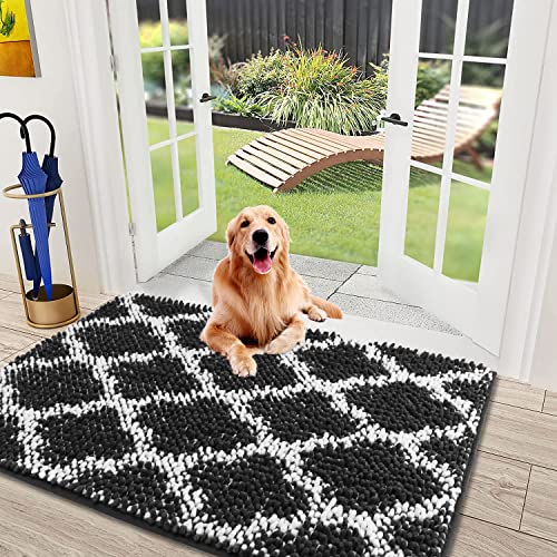 Super Absorbent Indoor Chenille Doormat, Muddy Dog Washable Rug, Quick –  Abalter